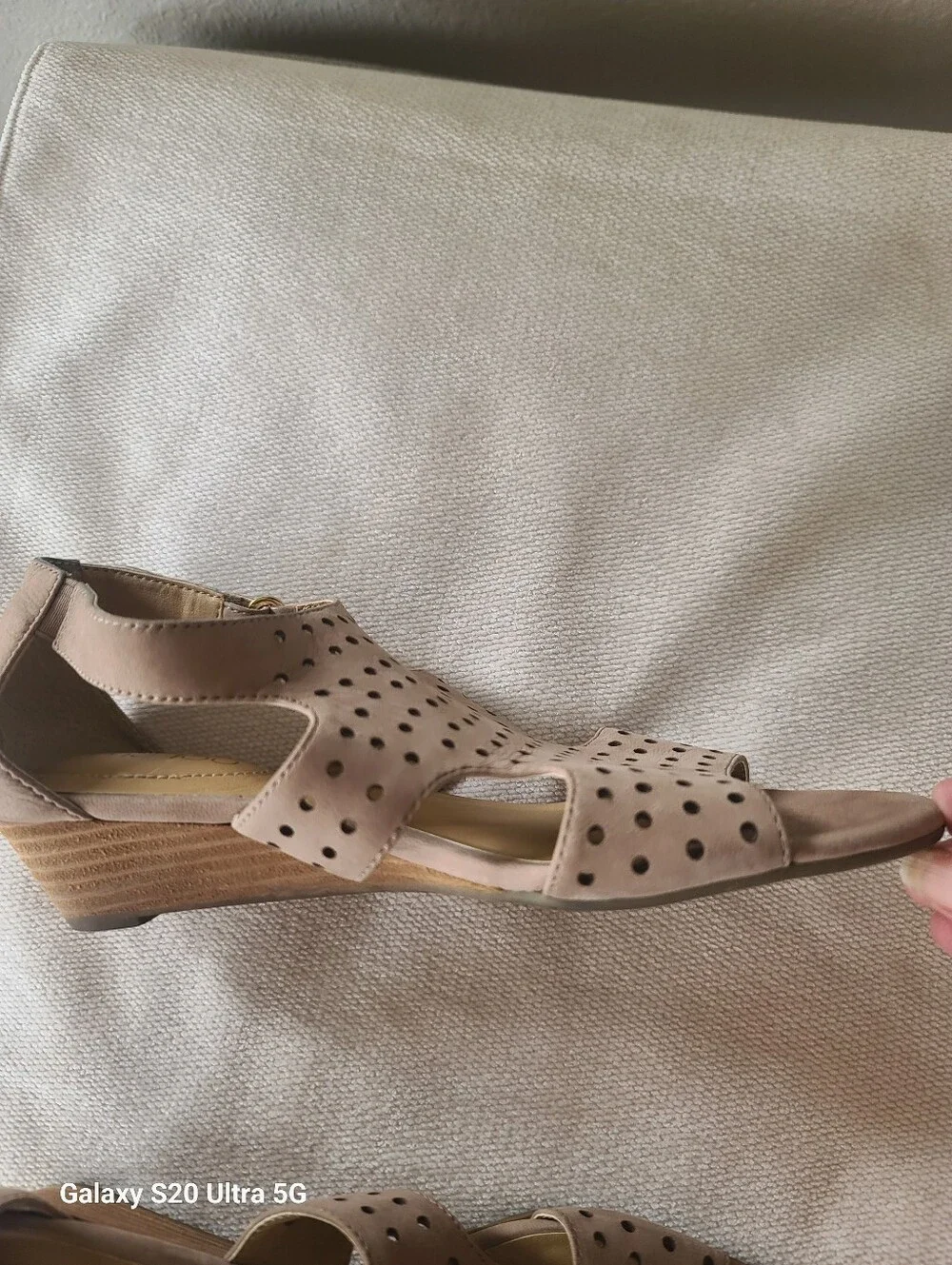 Me Too Taupe Perforated Ankle-Strap Sandals - Neutral Taupe